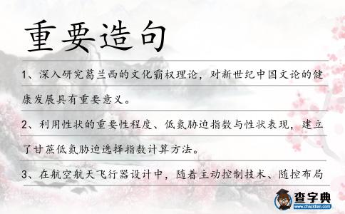 重要造句