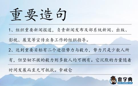 重要造句