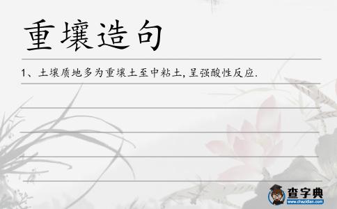 重壤造句