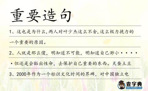 重要造句