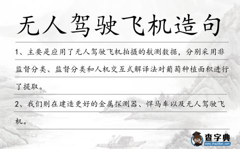 無(wú)人駕駛飛機(jī)造句