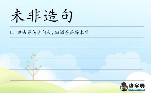 未非造句