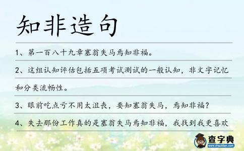 知非造句