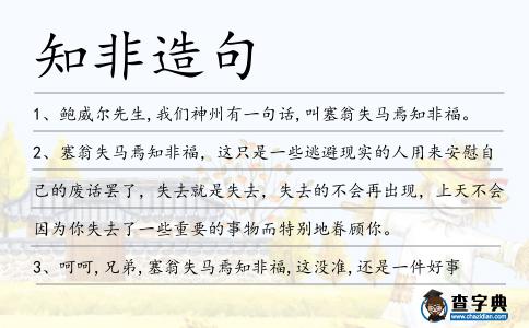 知非造句