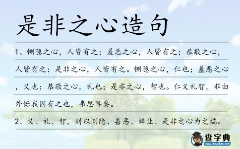 是非之心造句