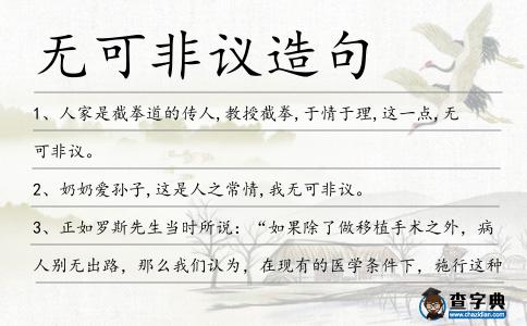 無可非議造句