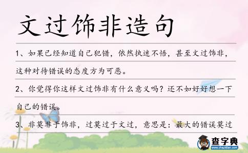 文過飾非造句