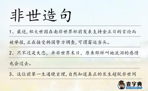 非世造句