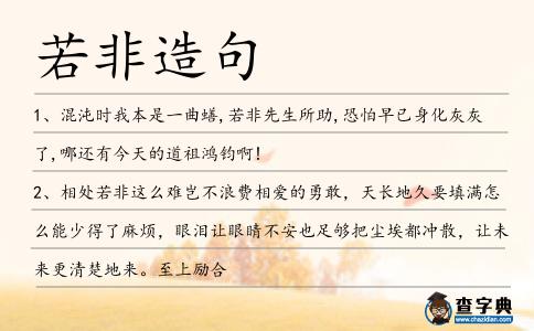 若非造句