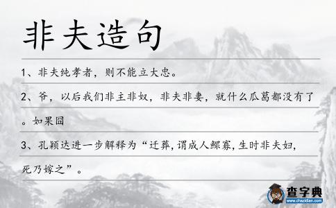 非夫造句