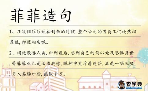 菲菲造句