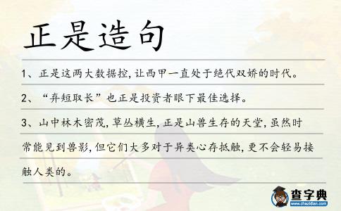 正是造句