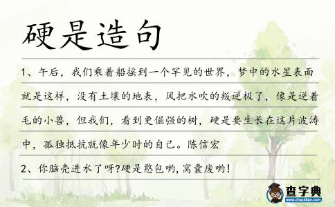 硬是造句