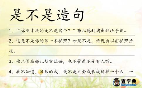 是不是造句
