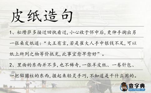 皮紙造句
