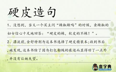 硬皮造句