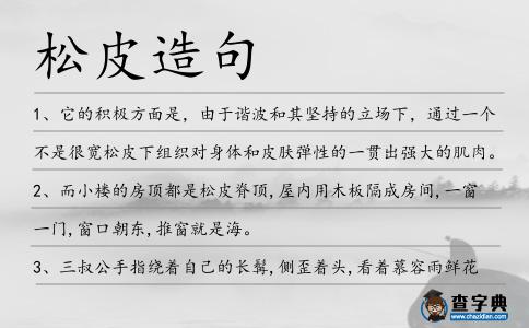 松皮造句