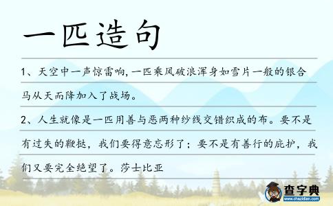 一匹造句
