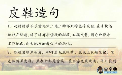 皮鞋造句