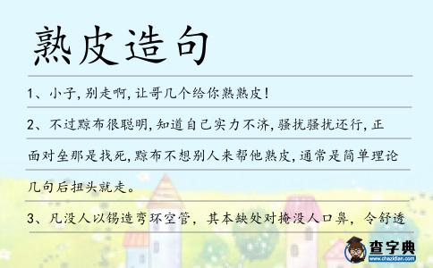 熟皮造句