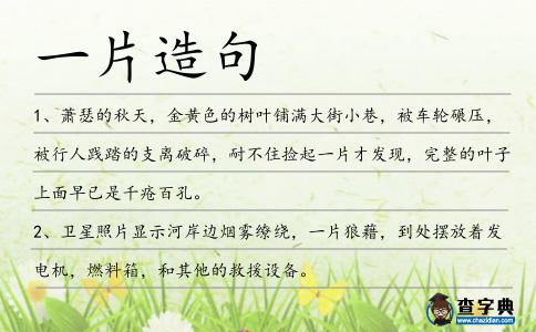 一片造句