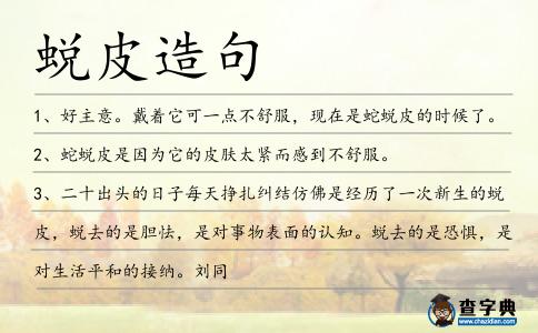 蛻皮造句