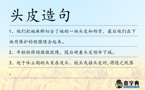 頭皮造句