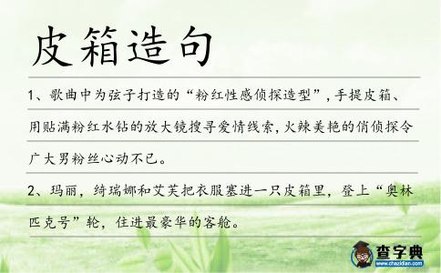 皮箱造句