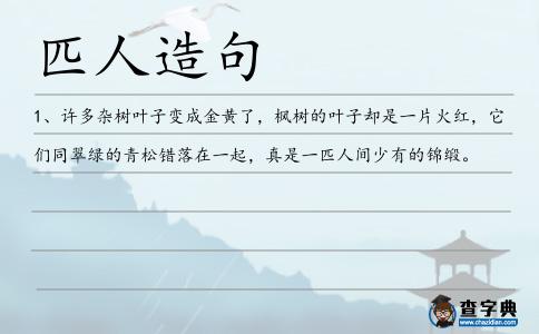 匹人造句