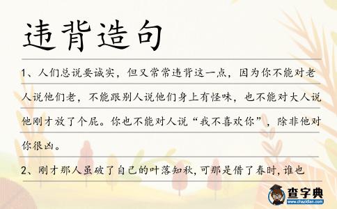 違背造句