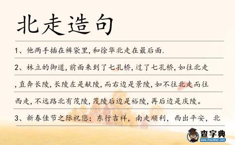 北走造句