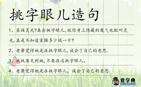 挑字眼兒造句