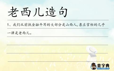 老西兒造句
