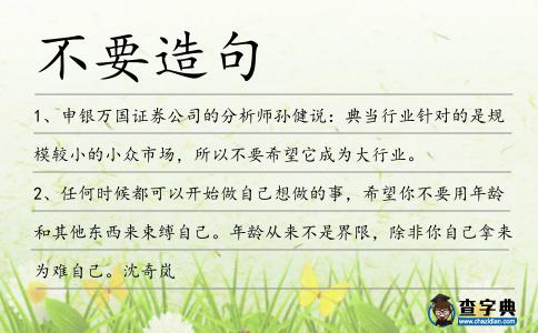 不要造句