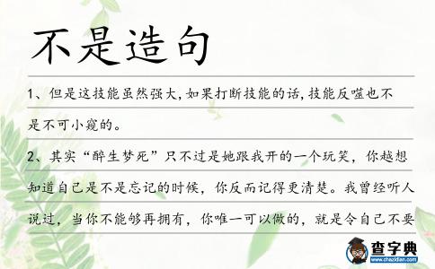 不是造句