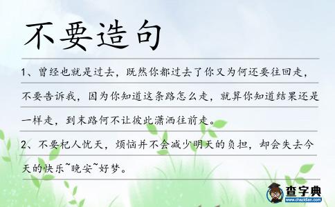 不要造句