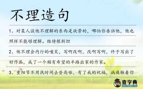 不理造句