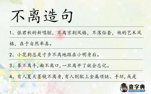 不離造句