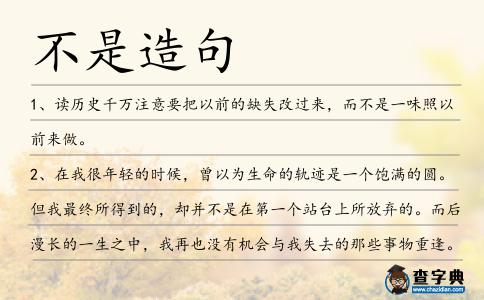 不是造句