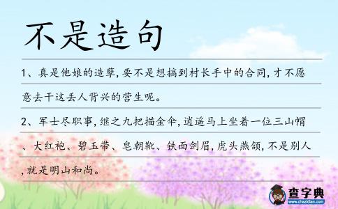 不是造句