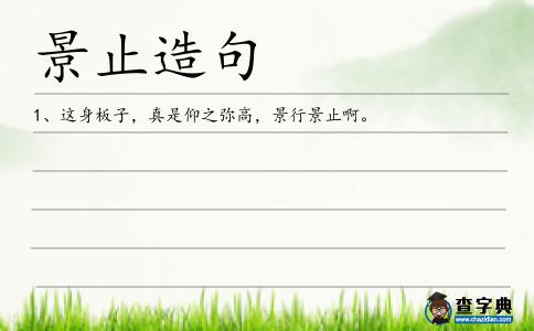 景止造句