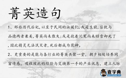 菁英造句