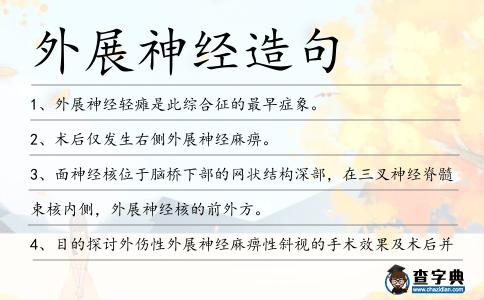 外展神經造句