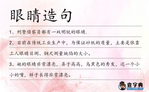 眼睛造句