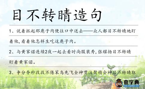 目不轉(zhuǎn)睛造句