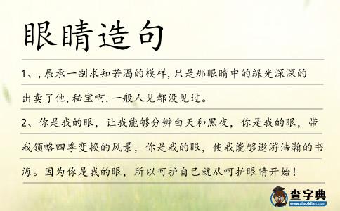眼睛造句