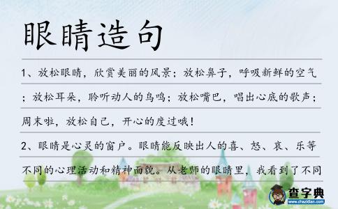 眼睛造句