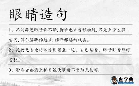眼睛造句
