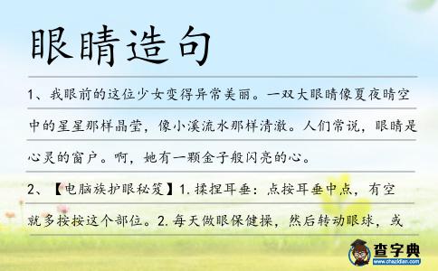 眼睛造句