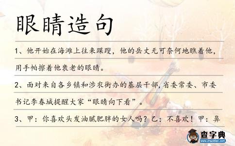 眼睛造句